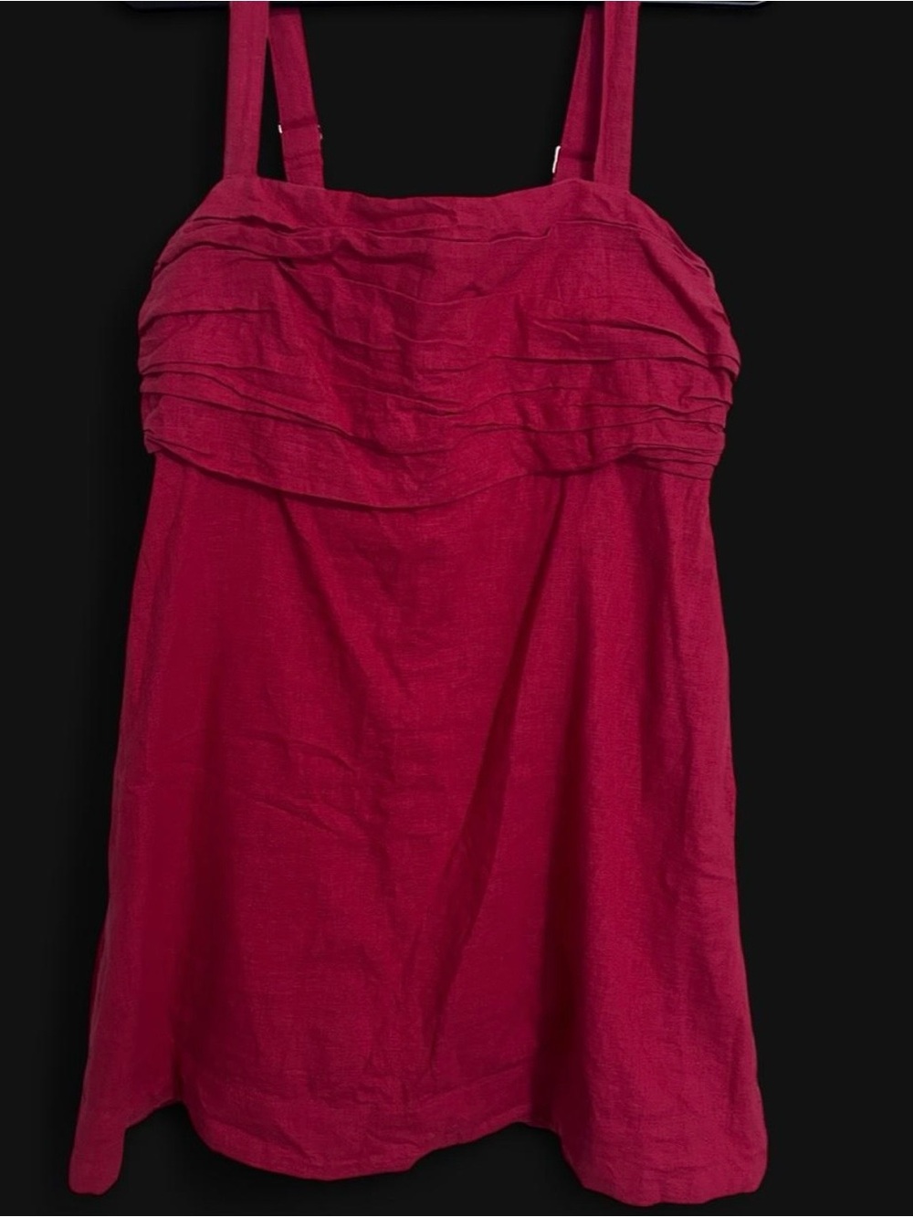 A&F Emerson Linen-Blend Skort Dress in Red